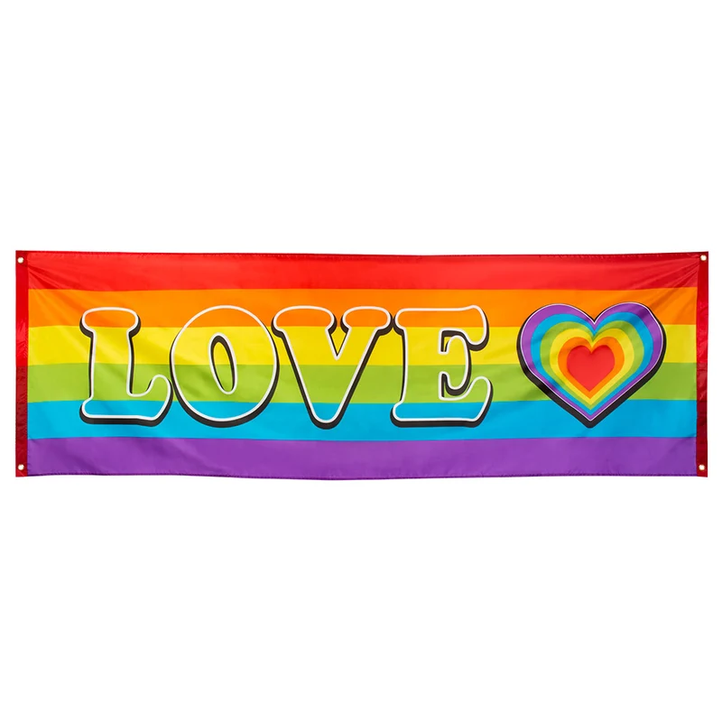 Polyester banner Regenboog 'Love'