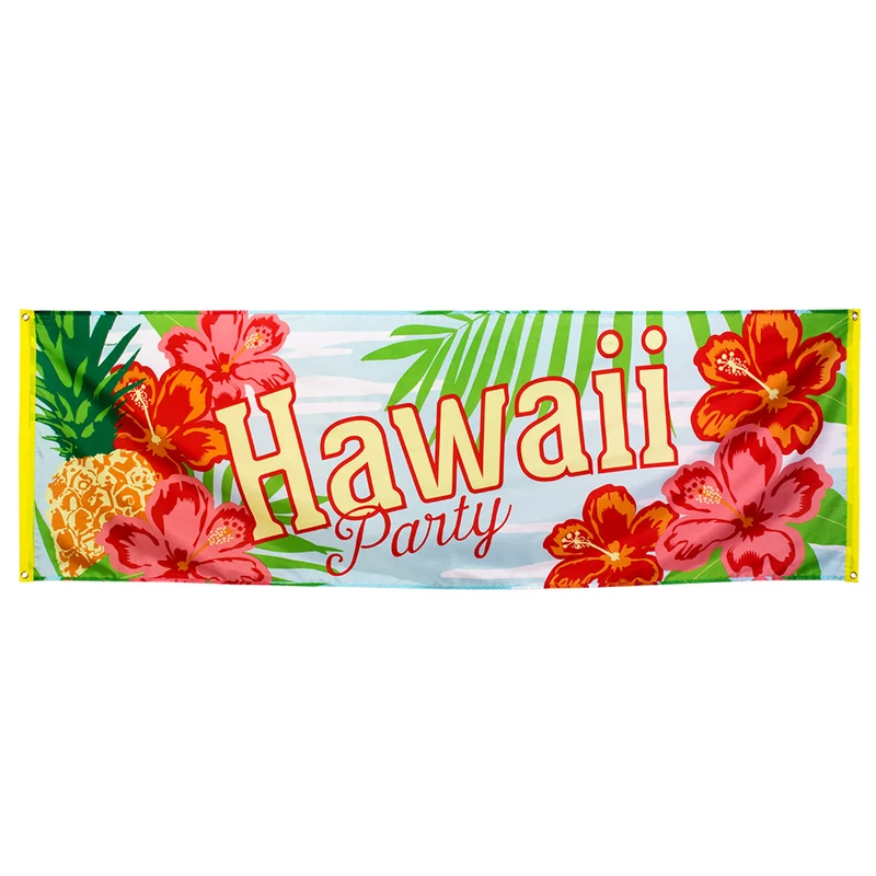 Polyester banner 'Hawaii party'
