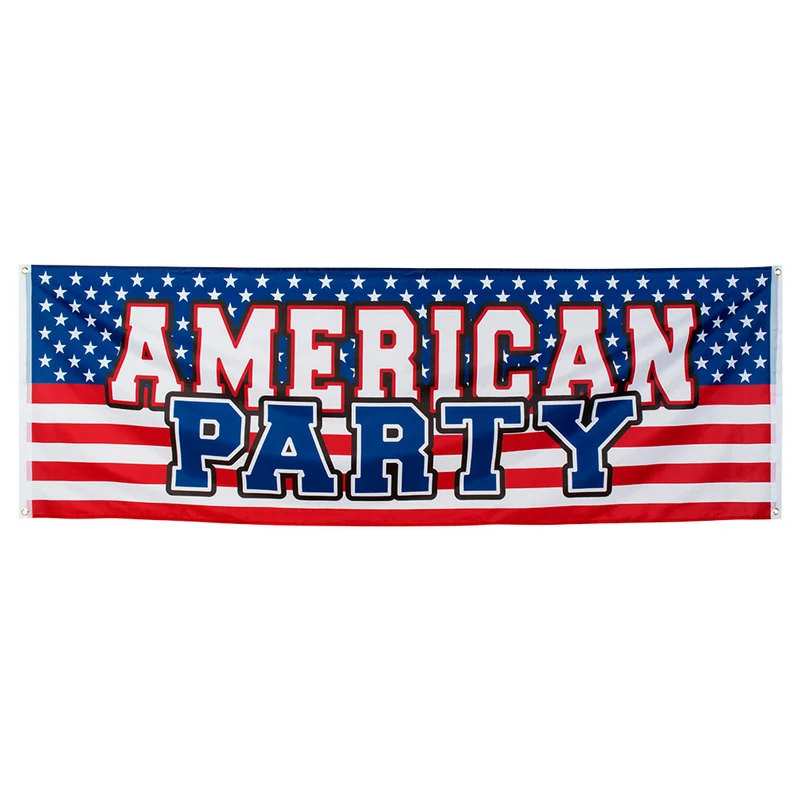 Polyester banner 'American party'