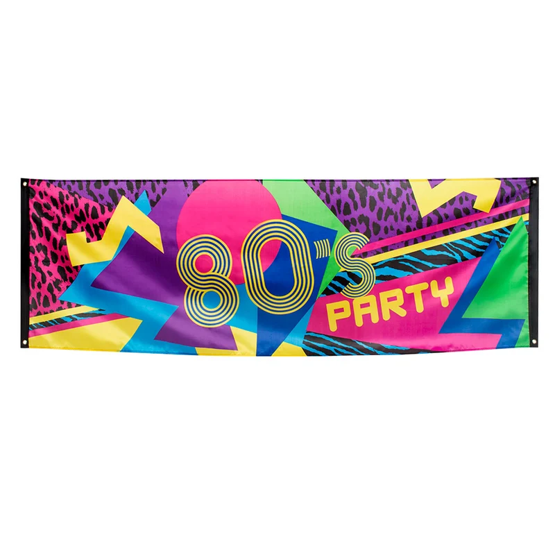 Polyester banner '80's party'