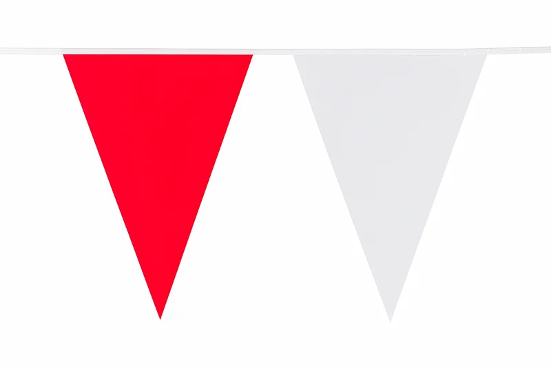 PE vlaggenlijn wit/rood