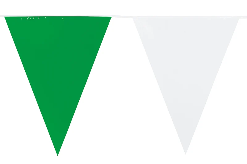 PE vlaggenlijn wit/groen