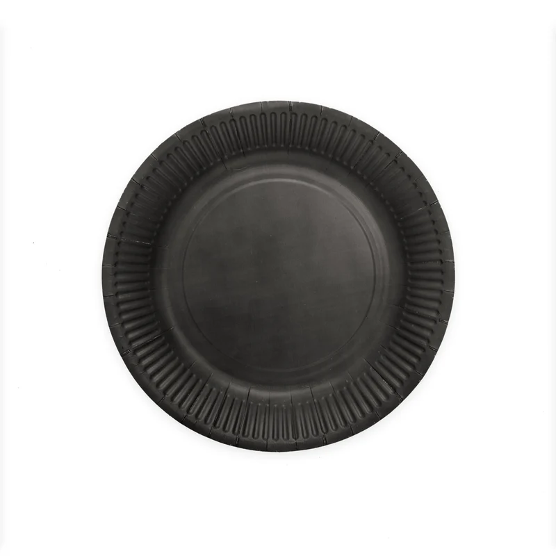 Zwarte Borden 23 cm (8st)