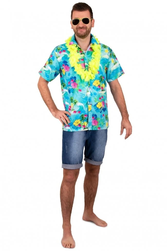 Hawaii Blouse Club Tropicana Blauw