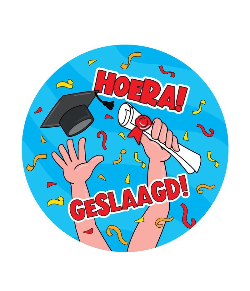 Bierviltjes 'Hoera Geslaagd' Cartoon (6st)