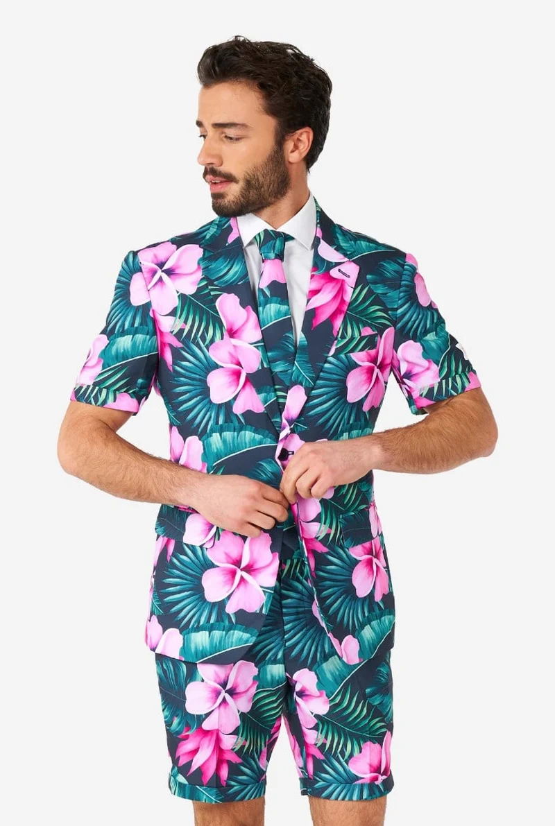 Hawaii Grande Zomer Pak Roze Bloem Opposuits