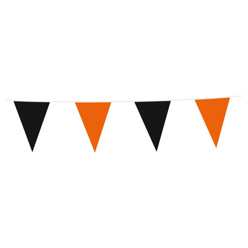 Vlaggenlijn oranje/ zwart 10m