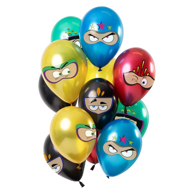 Ballonnen Superhelden Meerkleurig Metallic 30cm - 12 stuks