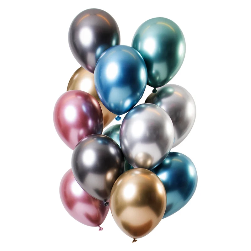 Ballonnen Mirror Effect Treasures 33cm - 12 stuks