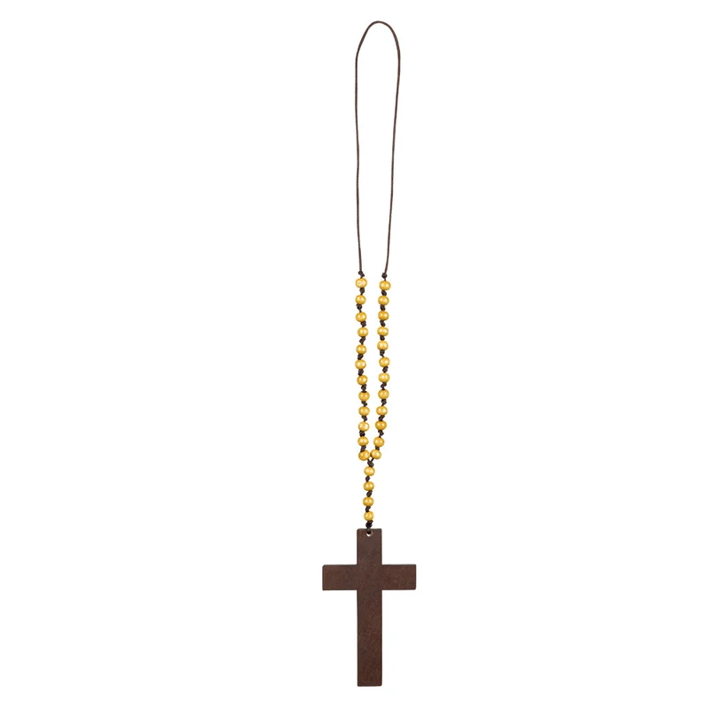 Ketting Priesterkruis hout