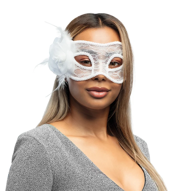 Kanten masker Mystique wit