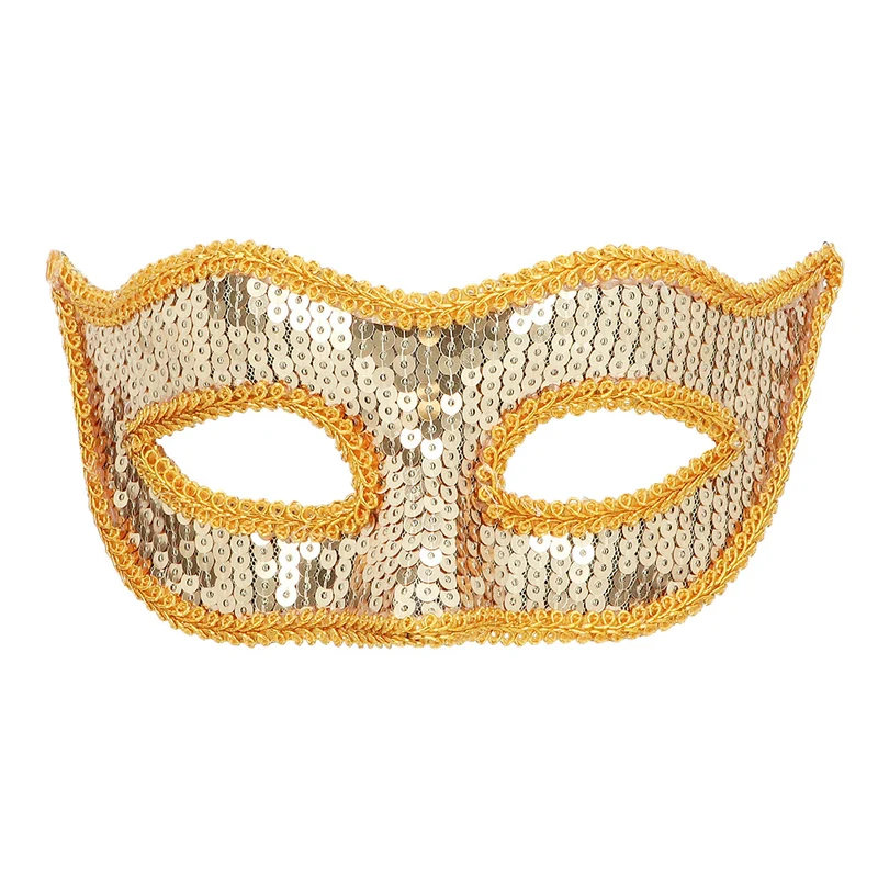 Masker Venice pailletten goud