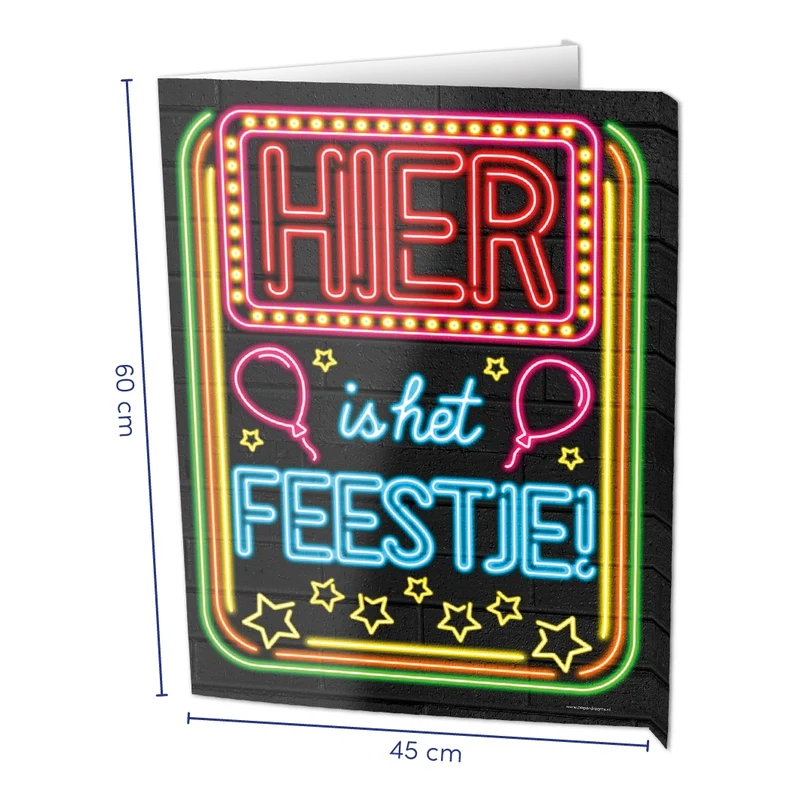 Raambord Hier is het Feestje