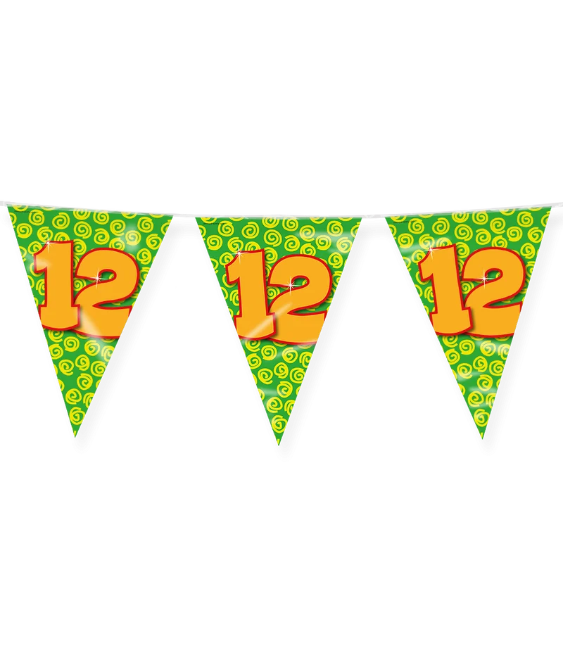 Happy Verjaardag Vlaggenlijn 12 Jaar (10m)
