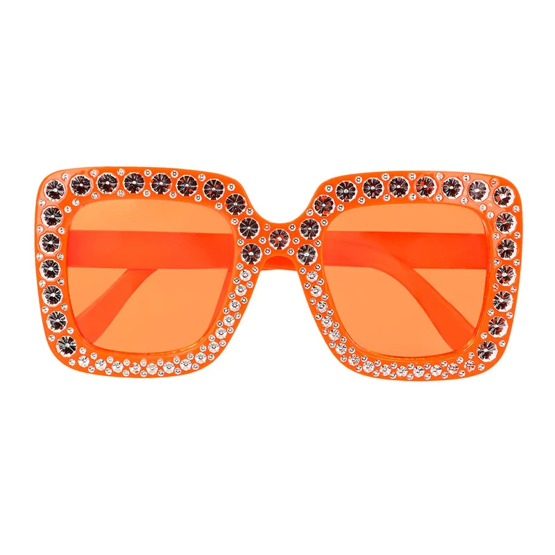 Partybril Bling Bling Oranje