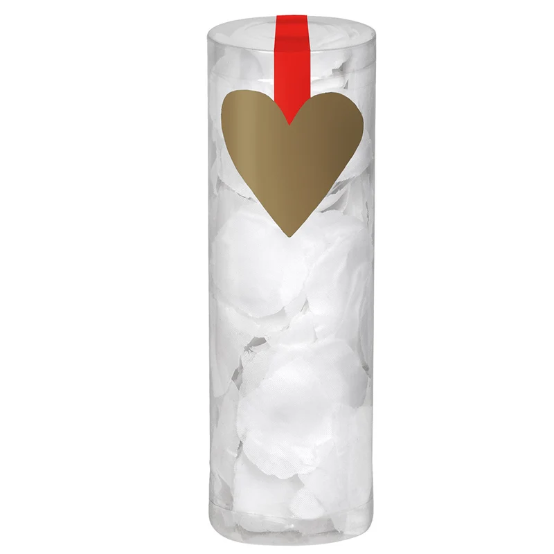 Koker rozenblaadjes wit