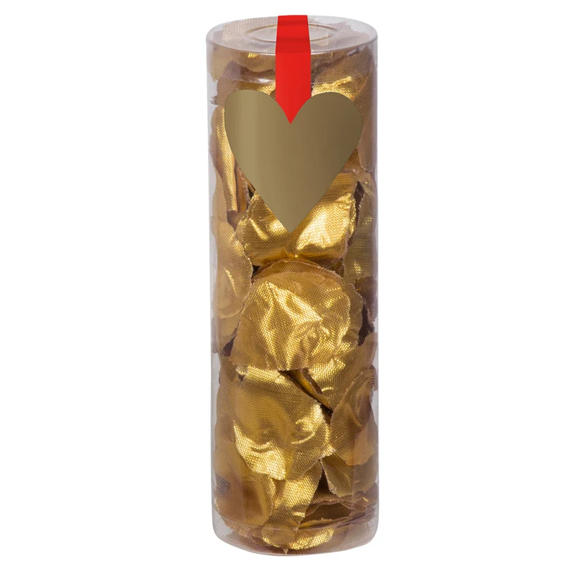 Koker rozenblaadjes goud
