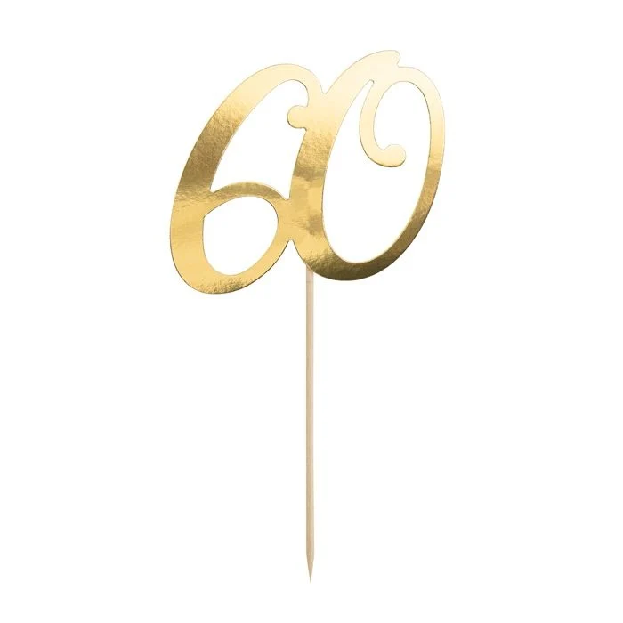 Taarttopper 60 Goud
