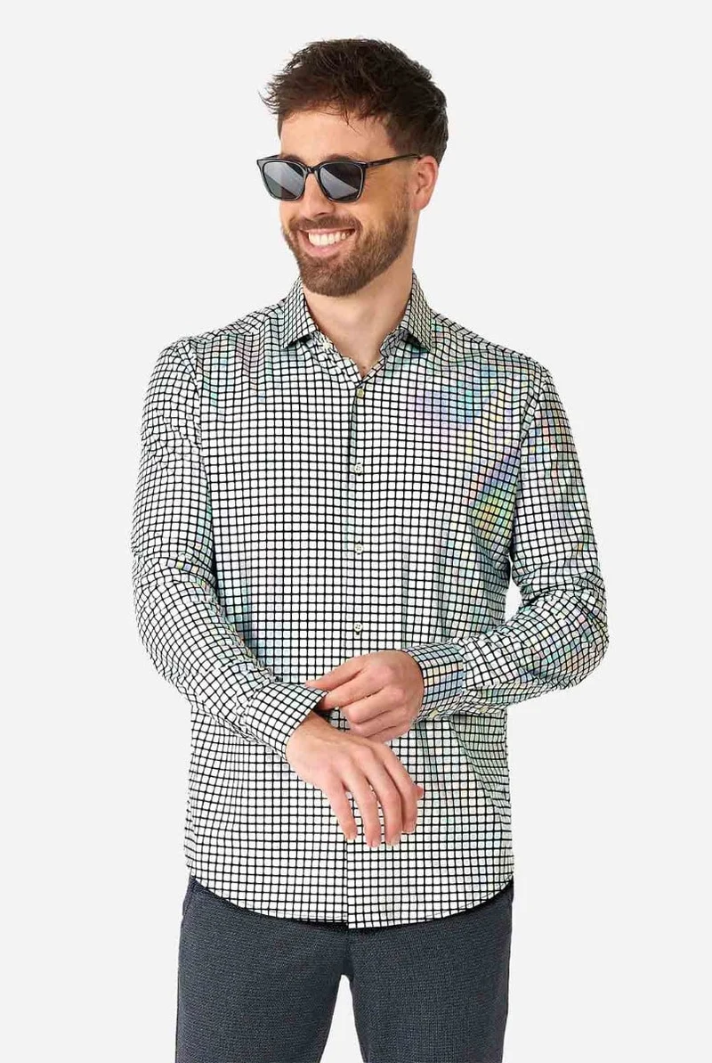 Blouse Discoballer Holografisch Heren