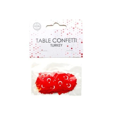Tafelconfetti Turkse Vlag (150st)