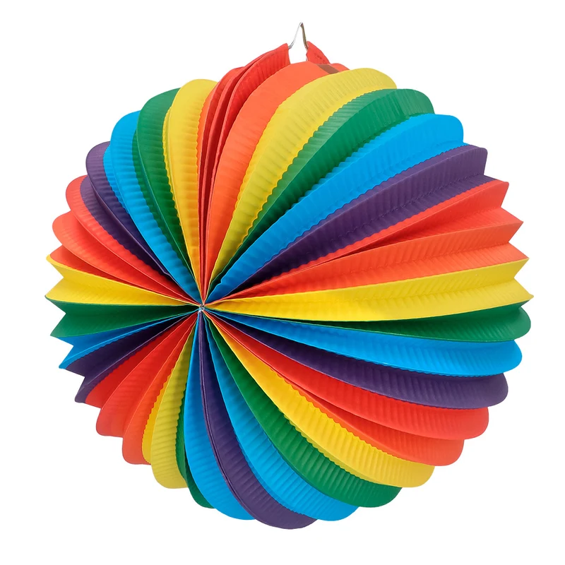 Papieren ballonlampion Rainbow