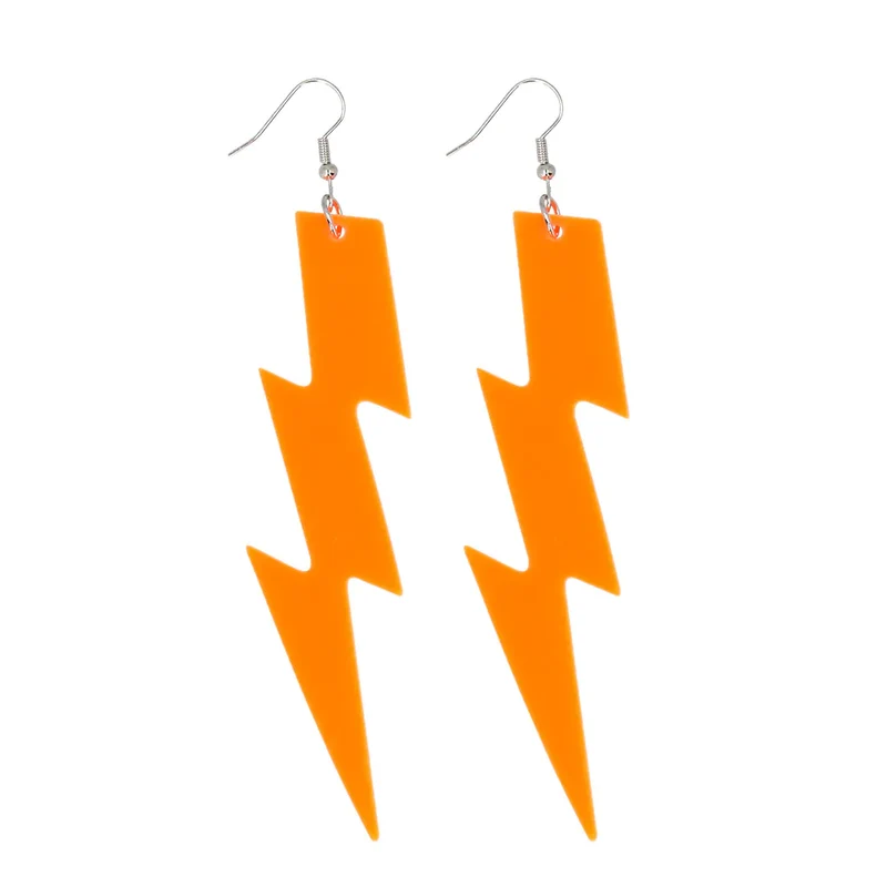 Paar oorbellen Flash neon oranje