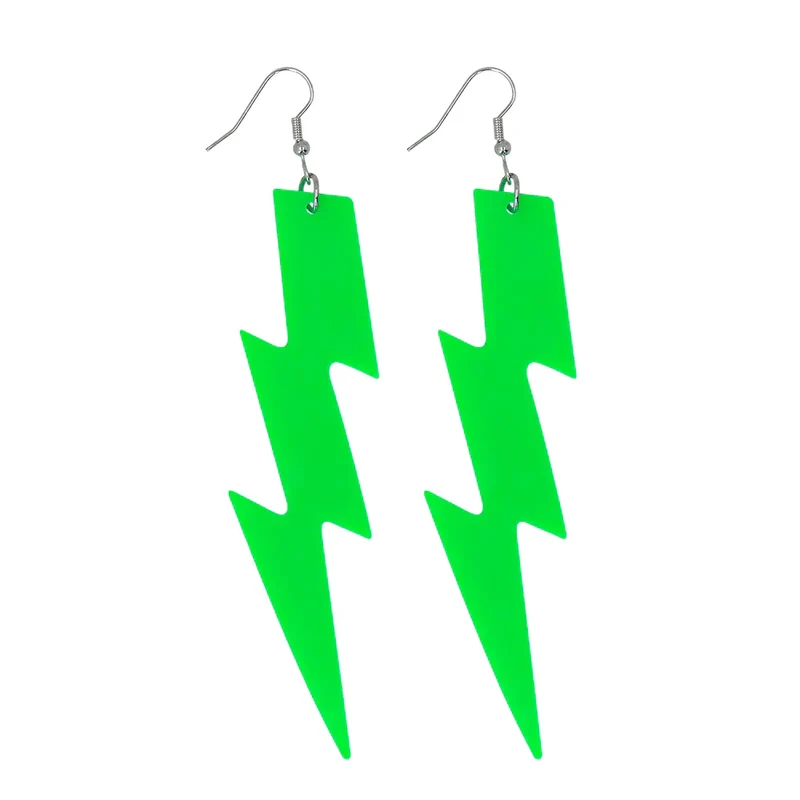 Paar oorbellen Flash neon groen