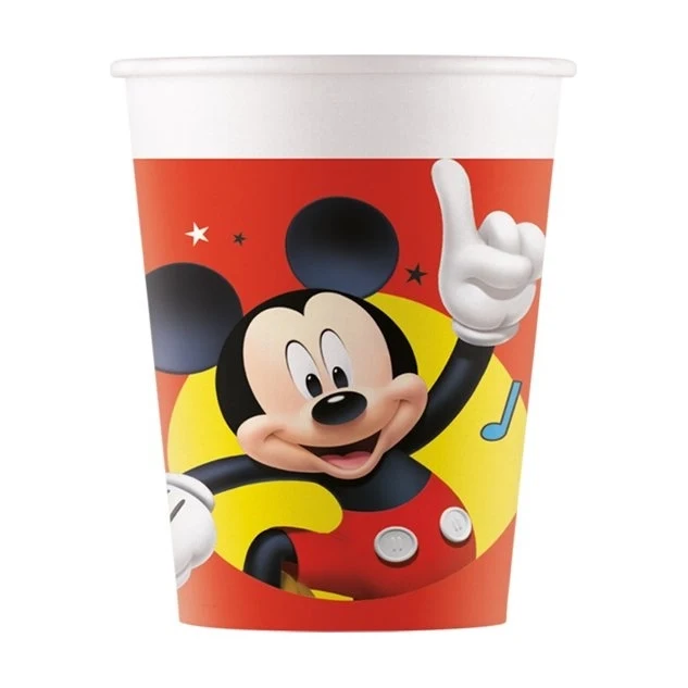 8 papieren Mickey Mouse bekers 200ml