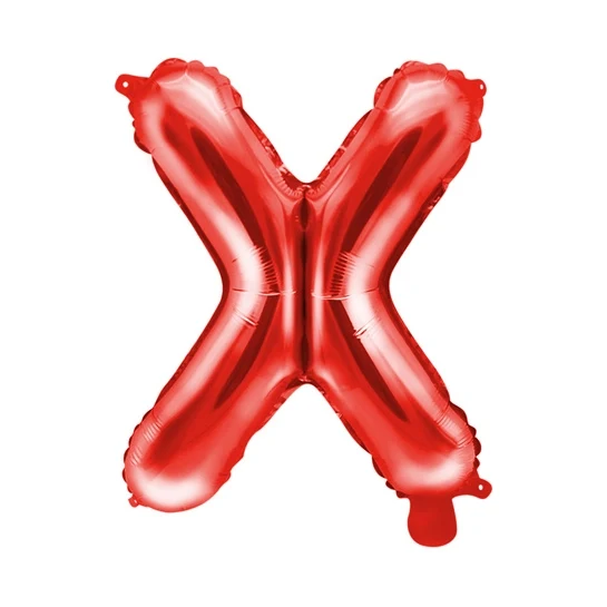 Folie Ballon letter ''X'', 35cm, rood