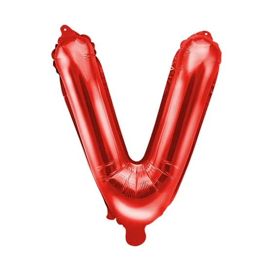 Folie Ballon letter ''V'', 35cm, rood