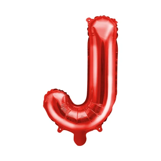 Folie Ballon letter ''J'', 35cm, rood