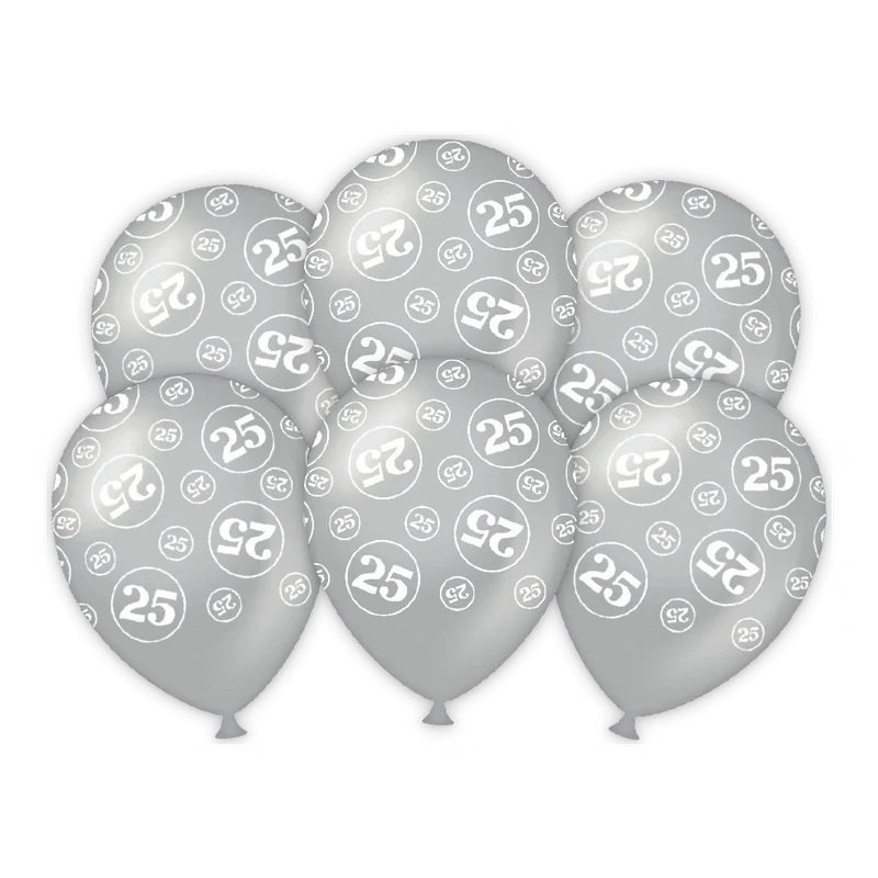 25 jaar Getrouwd - Ballonnen - 6 stuks - 30cm