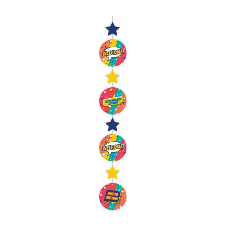 Welcome Cartoon - Hang decoratie - 1 stuk