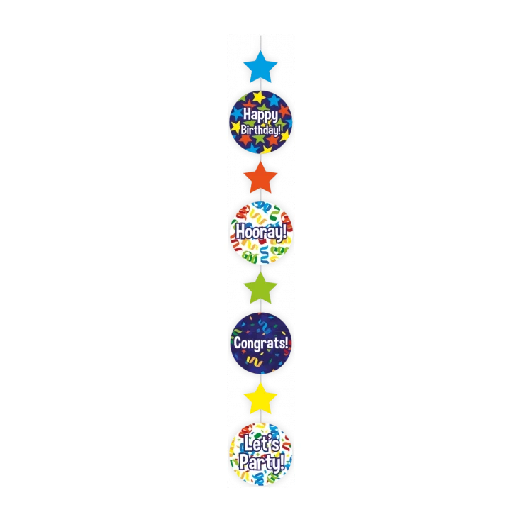 Happy Birthday Cartoon - Hang decoratie - 1 stuk