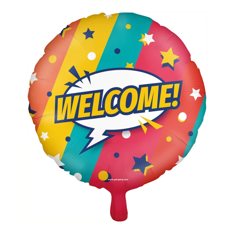 Welcome Cartoon - Folieballon 45cm