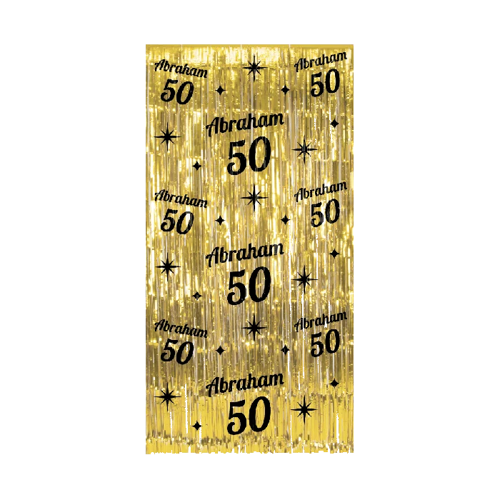 Classy Feestgordijn Abraham 50 Goud