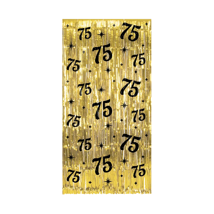 Classy Feestgordijn 75 Jaar Goud