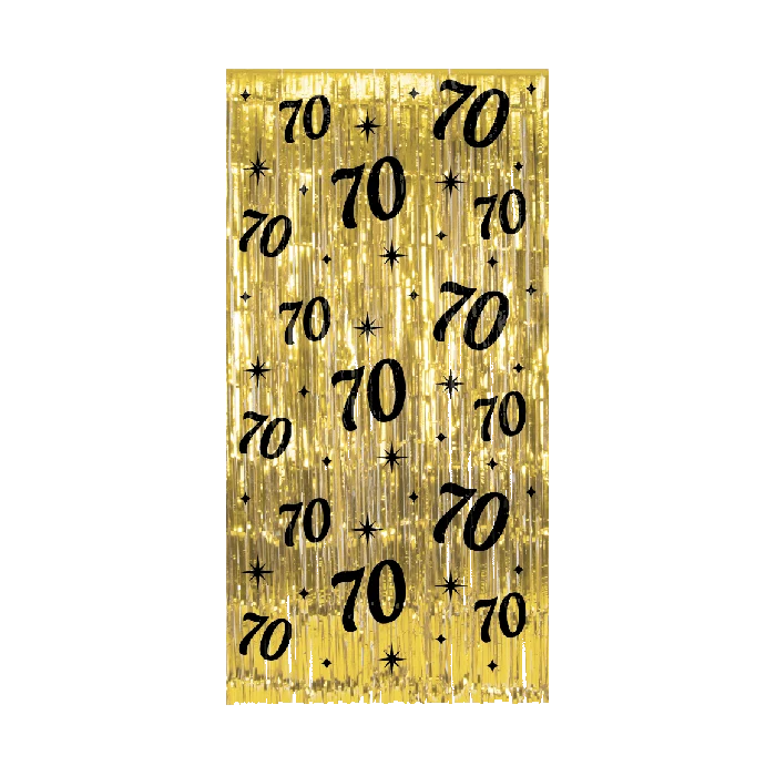 Classy Feestgordijn 70 Jaar Goud