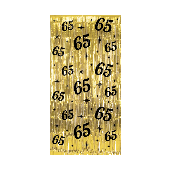 Classy Feestgordijn 65 Jaar Goud