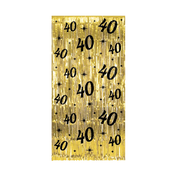 Classy Feestgordijn 40 Jaar Goud