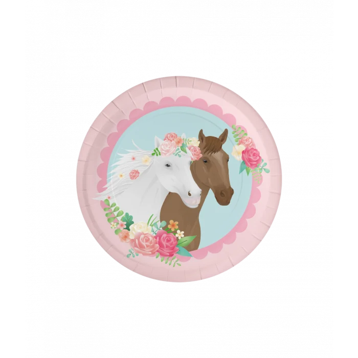 Feestborden Paarden Roze Dreams (8st)