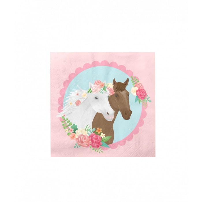 Servetten Paarden Roze Dreams