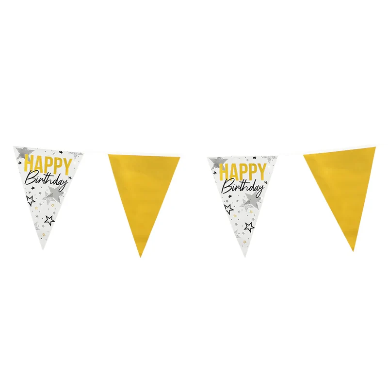 Folievlaggenlijn 'Happy birthday'