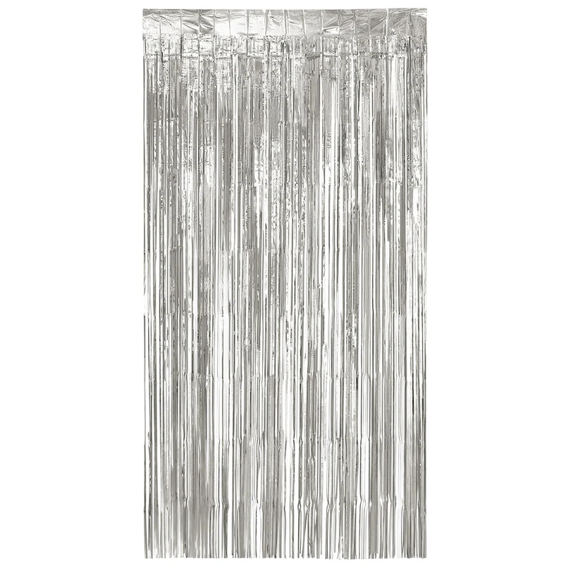 Foliegordijn Metallic zilver