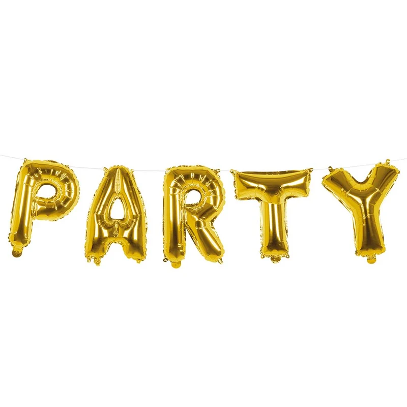 Folieballonslinger 'Party' goud