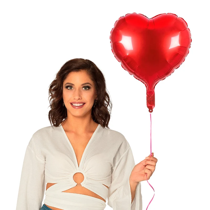 Folieballon Hart rood