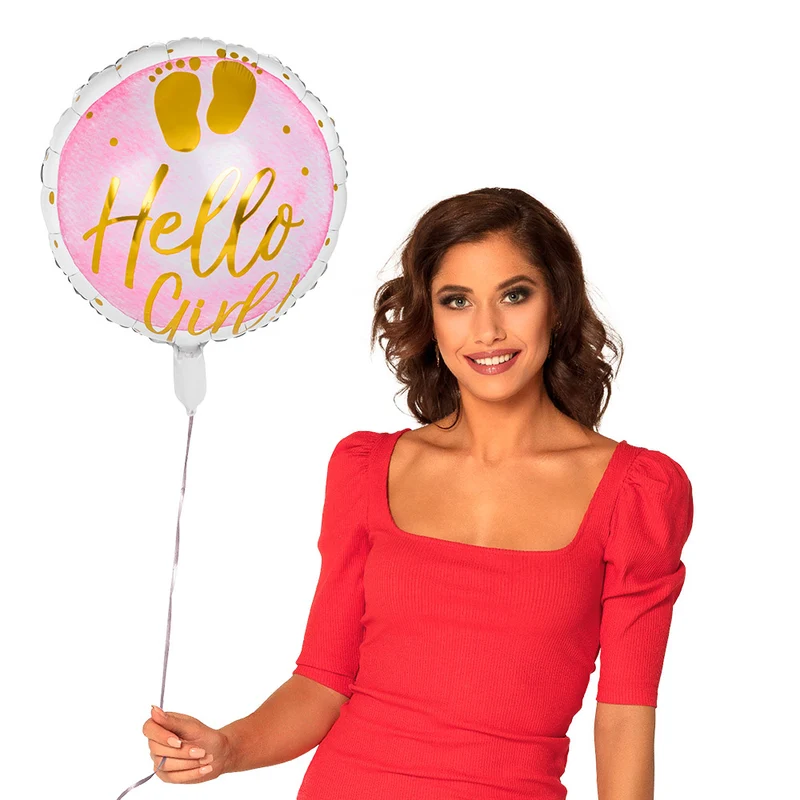 Folieballon 'Hello girl!'