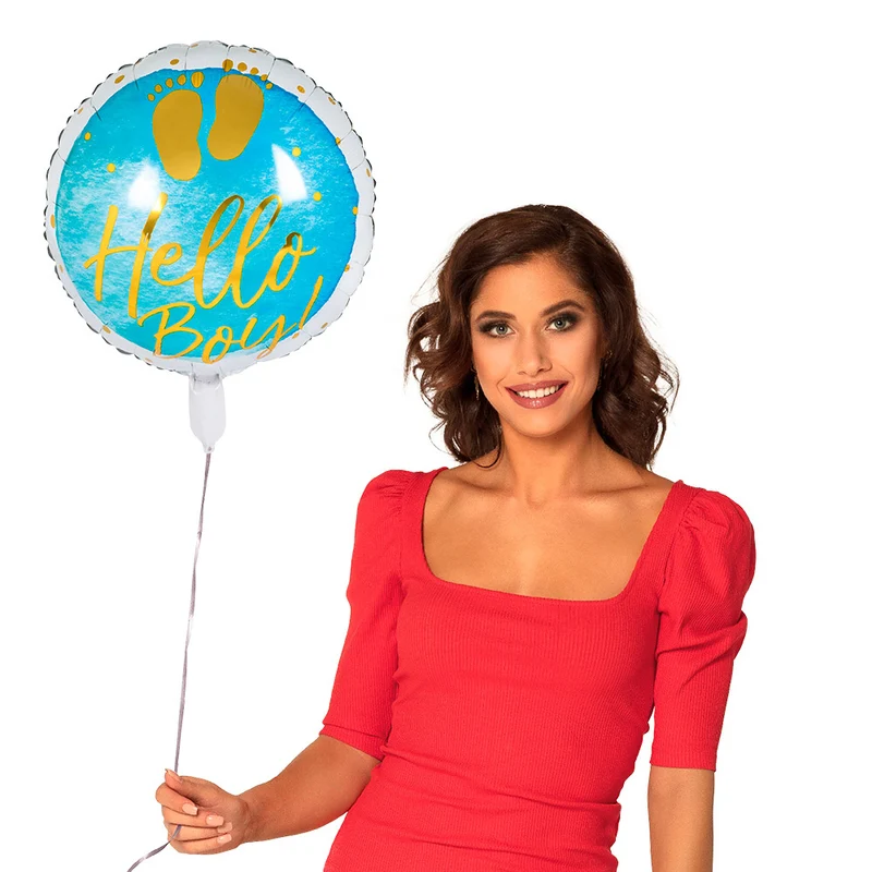Folieballon 'Hello boy!'