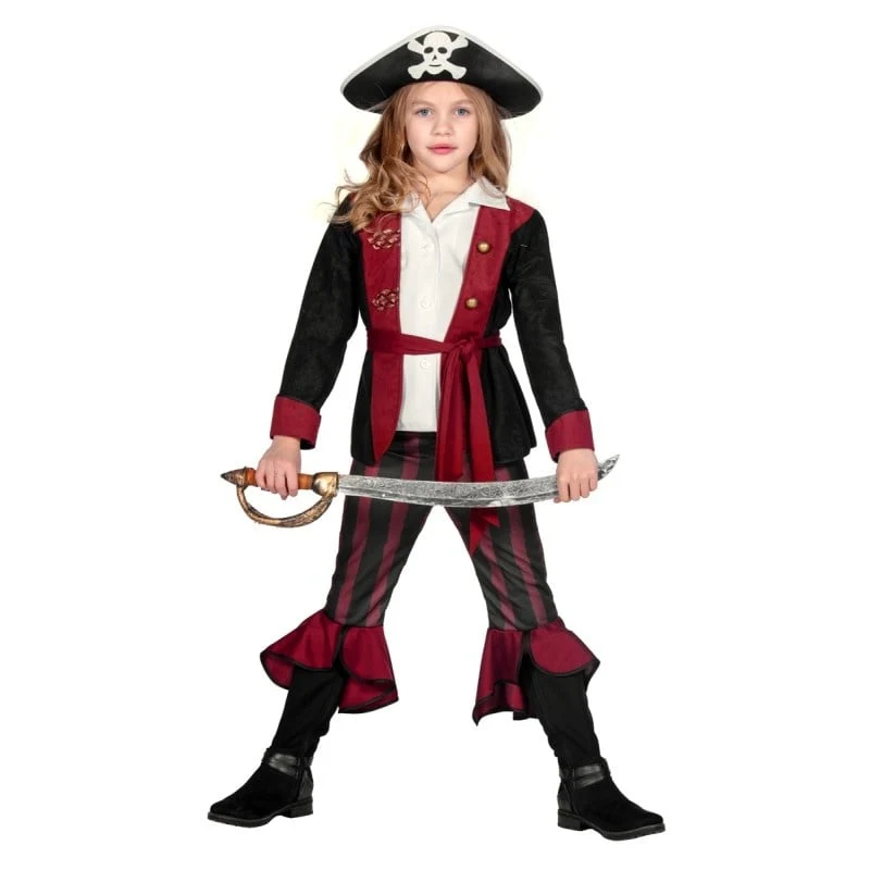 Piraat Outfit Meisje Burgundy Premium
