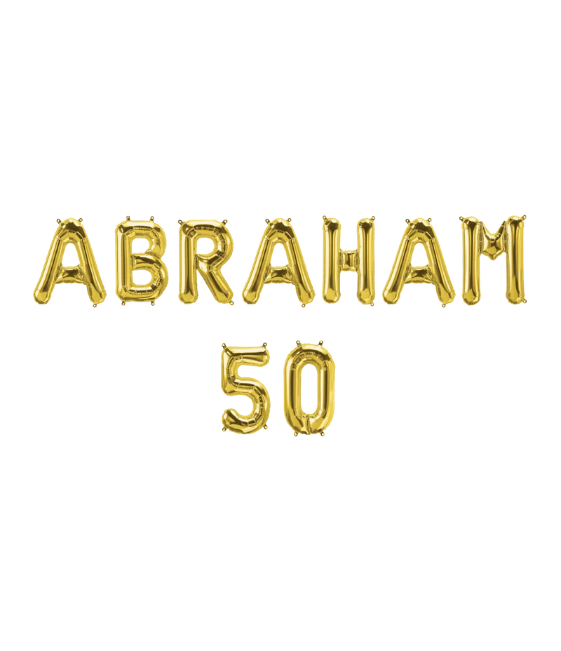 Set Folie Ballonnen - Abraham 50 Goud